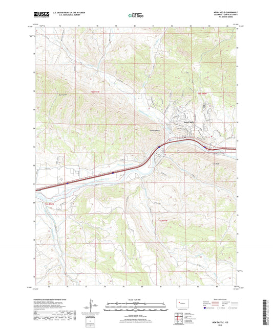 New Castle Colorado US Topo Map Image