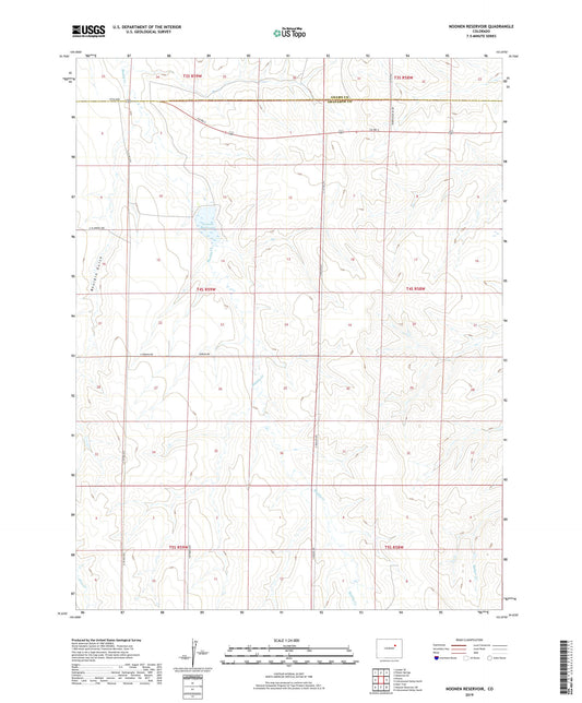 Noonen Reservoir Colorado US Topo Map Image