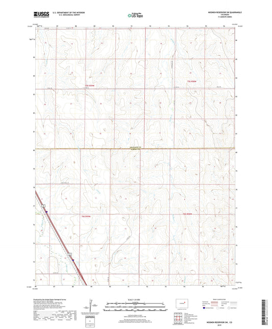 Noonen Reservoir SW Colorado US Topo Map Image