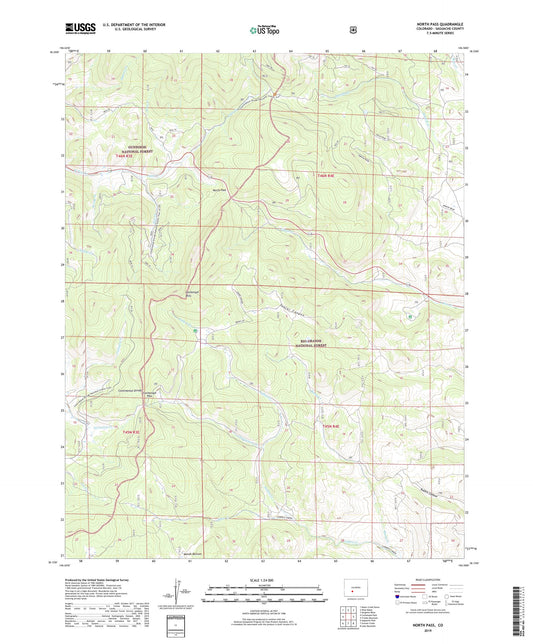 North Pass Colorado US Topo Map Image