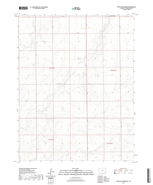North Plum Creek NE Colorado US Topo Map Image