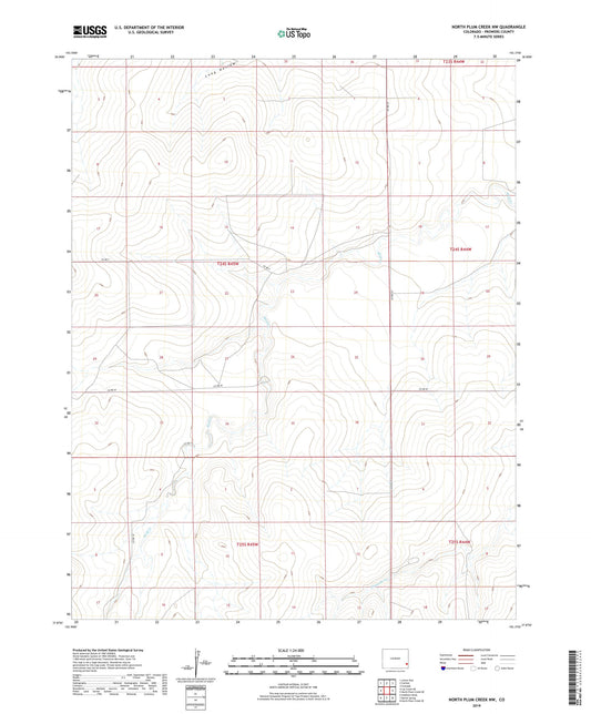 North Plum Creek NW Colorado US Topo Map Image