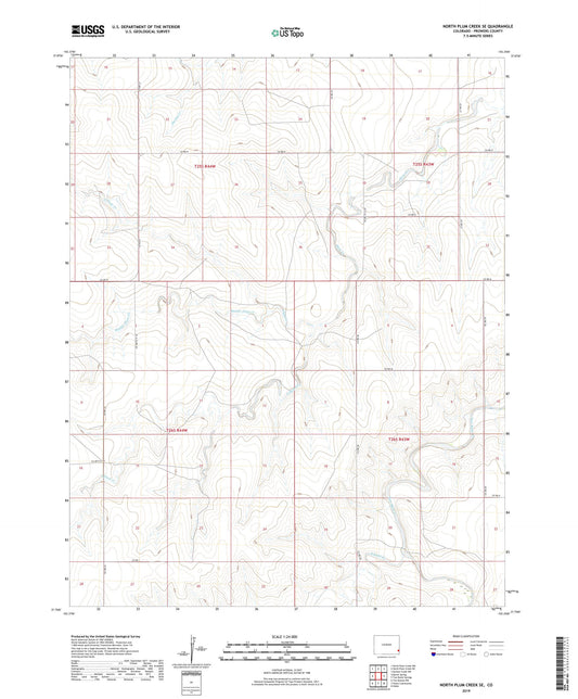 North Plum Creek SE Colorado US Topo Map Image
