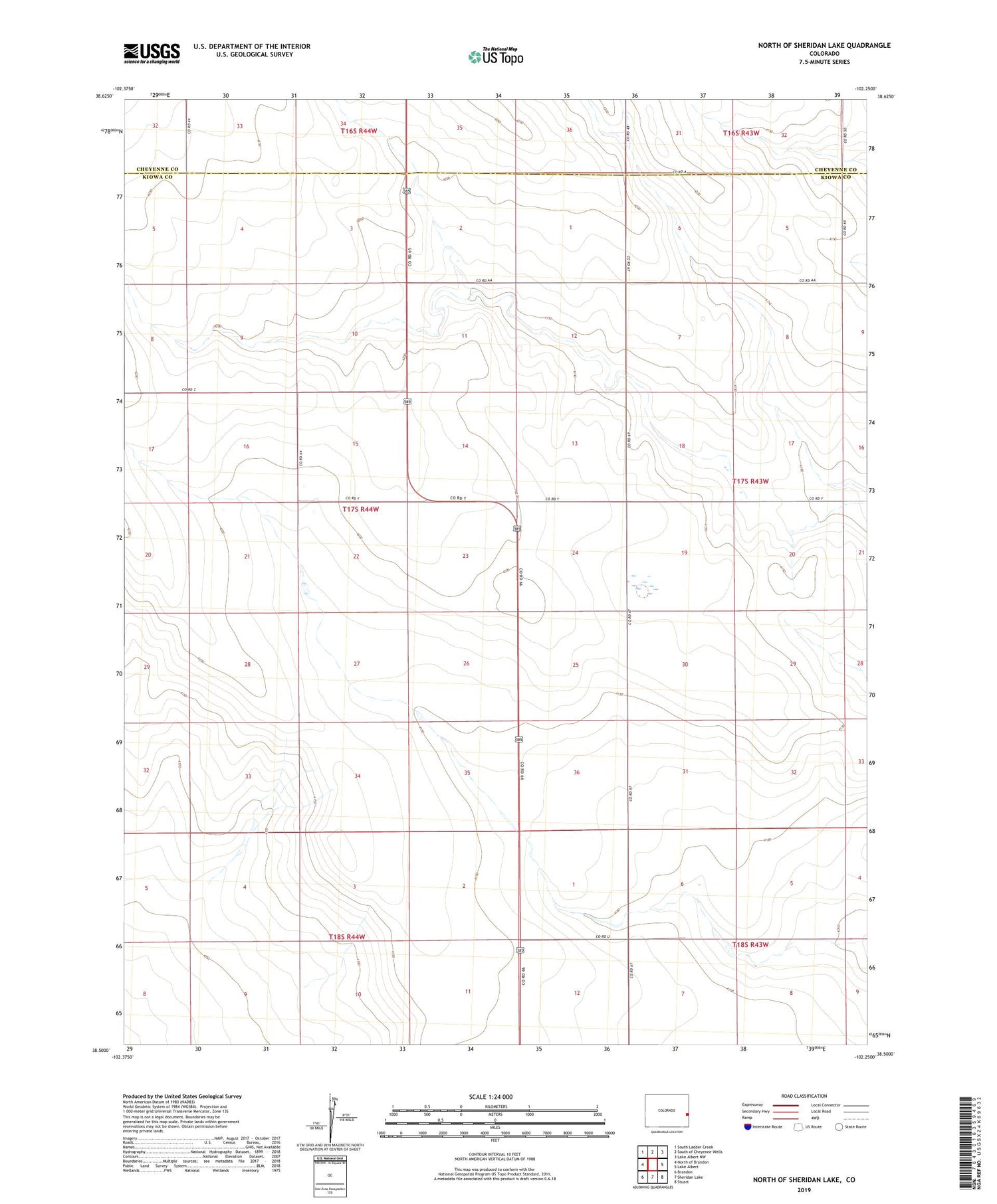 North of Sheridan Lake Colorado US Topo Map Image