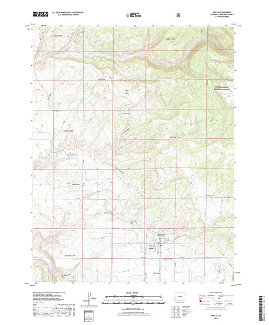 Nucla Colorado US Topo Map Image