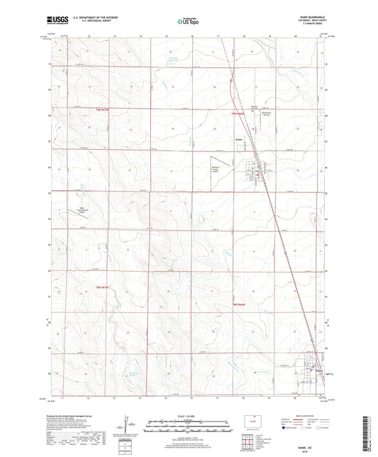 Nunn Colorado US Topo Map Image