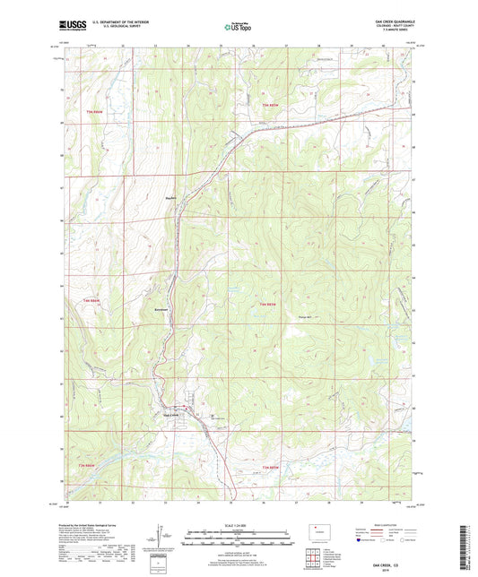 Oak Creek Colorado US Topo Map Image