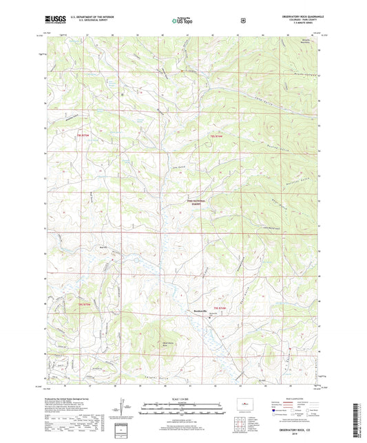 Observatory Rock Colorado US Topo Map Image