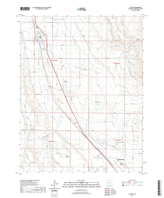 Olathe Colorado US Topo Map Image
