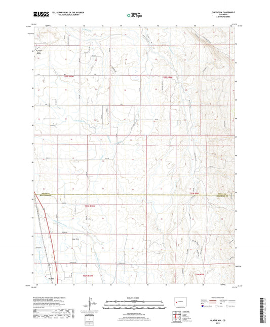 Olathe NW Colorado US Topo Map Image