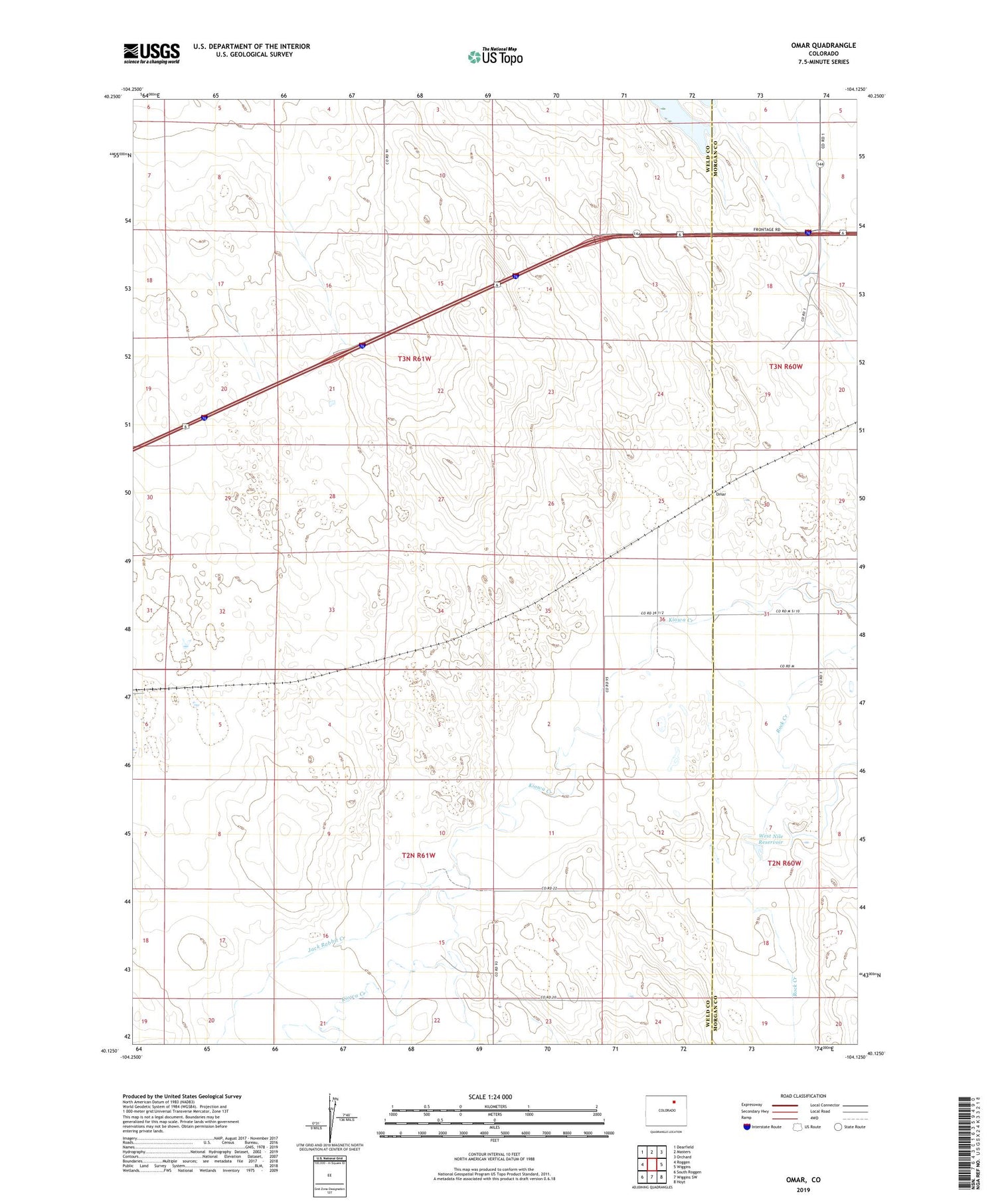 Omar Colorado US Topo Map Image