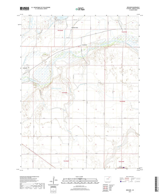 Orchard Colorado US Topo Map Image