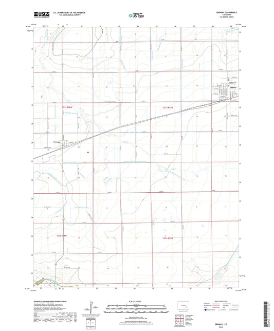 Ordway Colorado US Topo Map Image