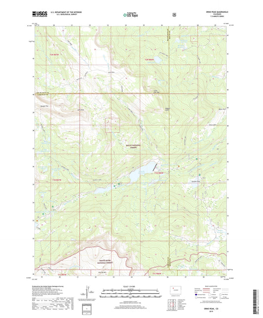 Orno Peak Colorado US Topo Map Image