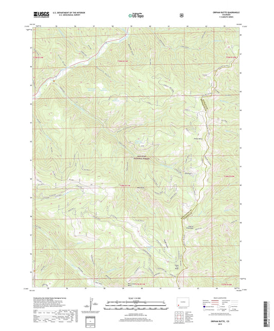 Orphan Butte Colorado US Topo Map Image