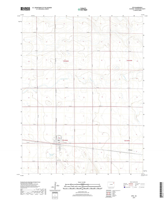 Otis Colorado US Topo Map Image