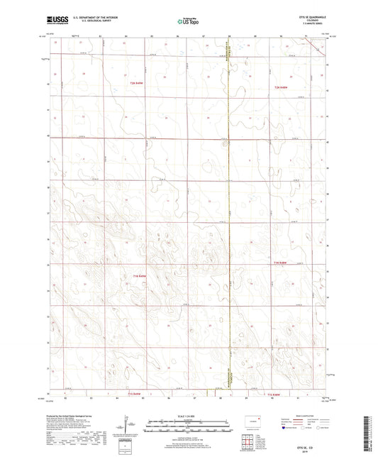 Otis SE Colorado US Topo Map Image