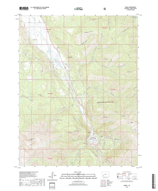 Ouray Colorado US Topo Map Image