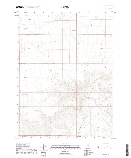 Padroni NW Colorado US Topo Map Image