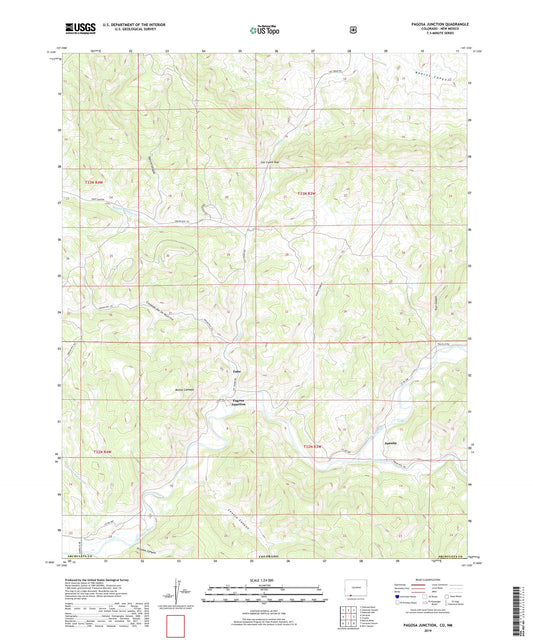Pagosa Junction Colorado US Topo Map Image