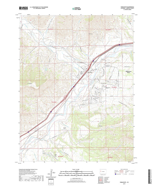 Parachute Colorado US Topo Map Image