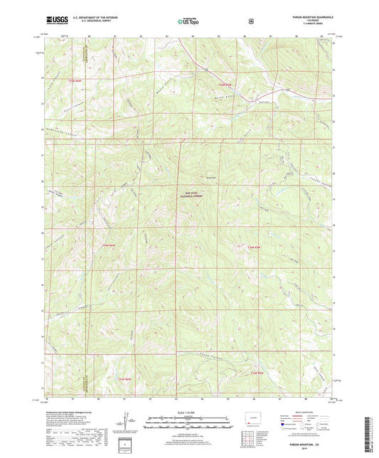 Pargin Mountain Colorado US Topo Map Image