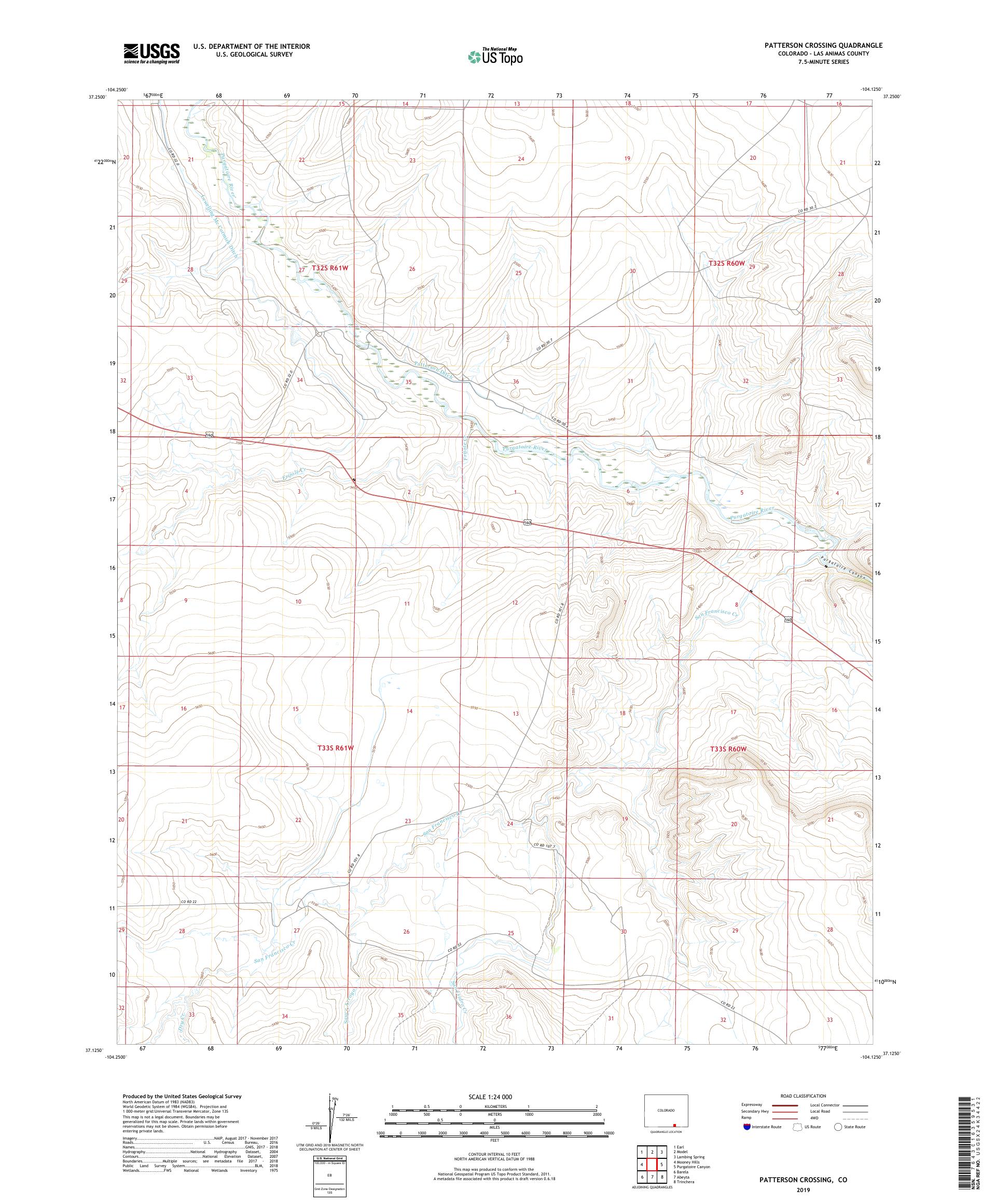 Patterson Crossing Colorado US Topo Map – MyTopo Map Store