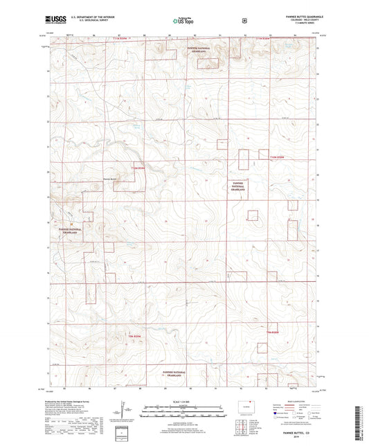 Pawnee Buttes Colorado US Topo Map Image
