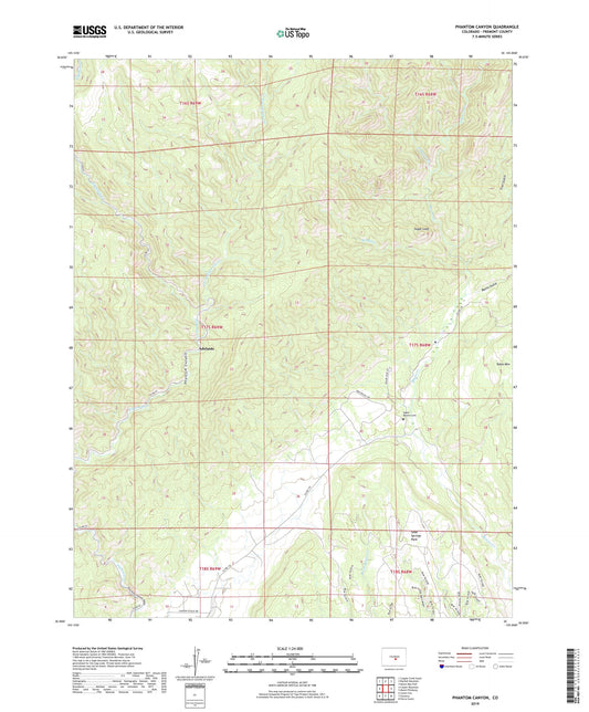 Phantom Canyon Colorado US Topo Map Image