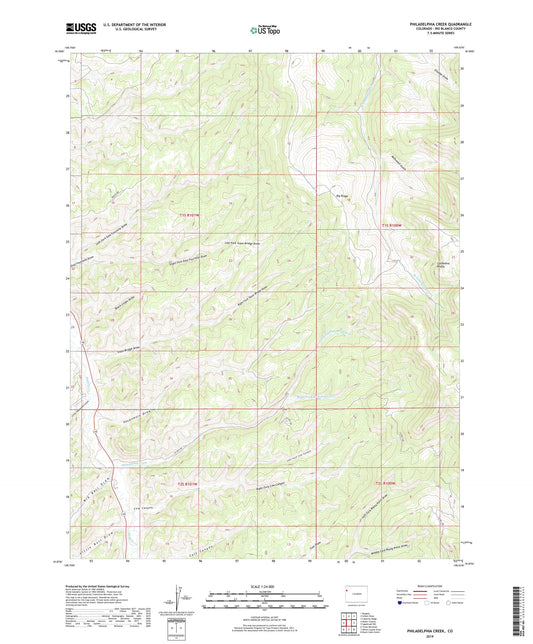 Philadelphia Creek Colorado US Topo Map Image
