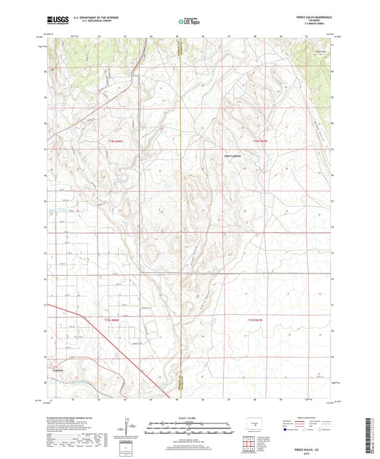 Pierce Gulch Colorado US Topo Map Image