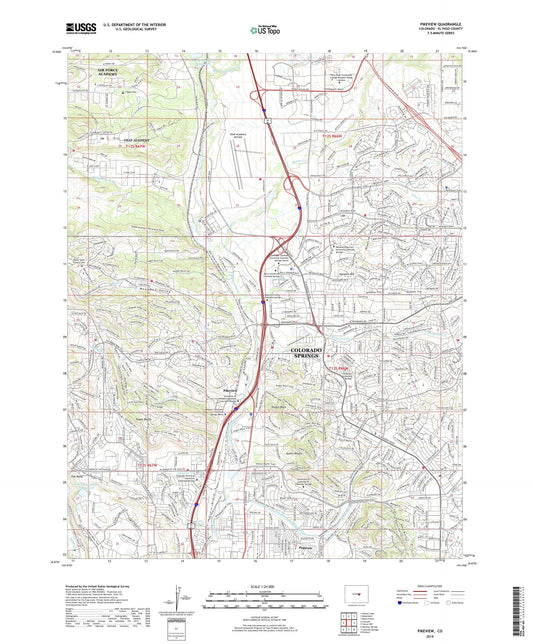 Pikeview Colorado US Topo Map Image