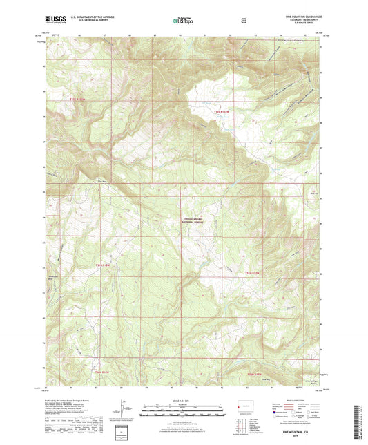 Pine Mountain Colorado US Topo Map Image