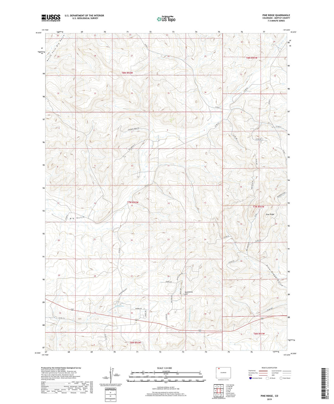 Pine Ridge Colorado US Topo Map – MyTopo Map Store