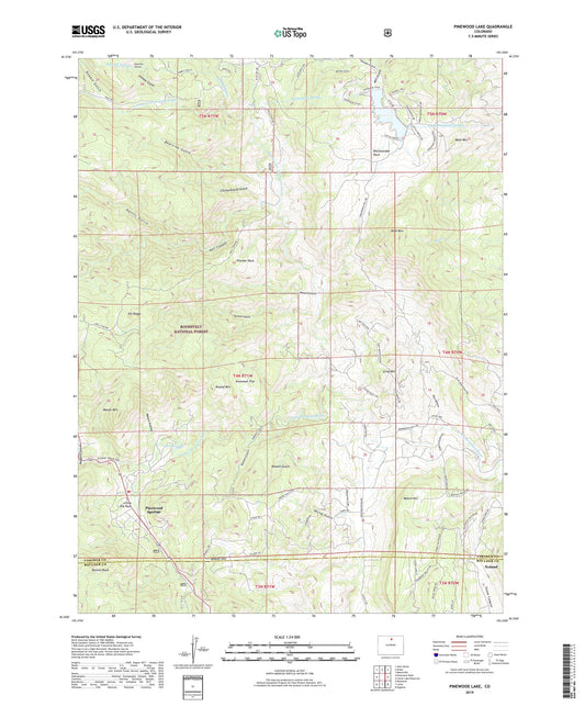 Pinewood Lake Colorado US Topo Map Image