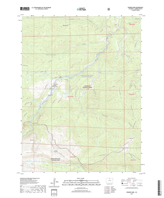 Pingree Park Colorado US Topo Map Image