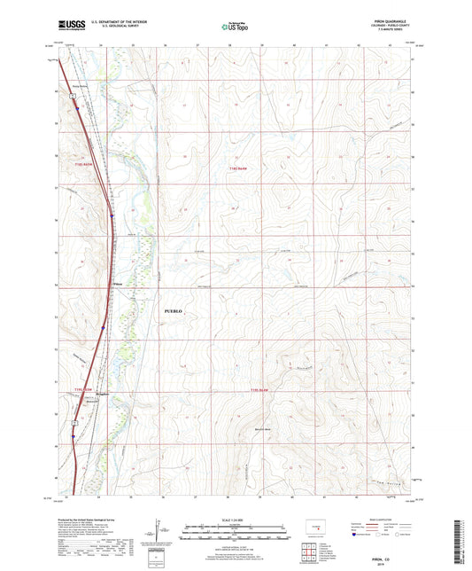 Pinon Colorado US Topo Map Image