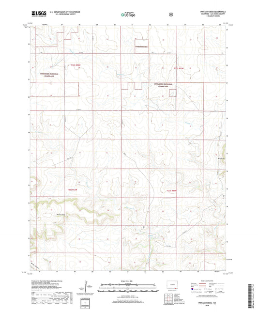 Pintada Creek Colorado US Topo Map Image