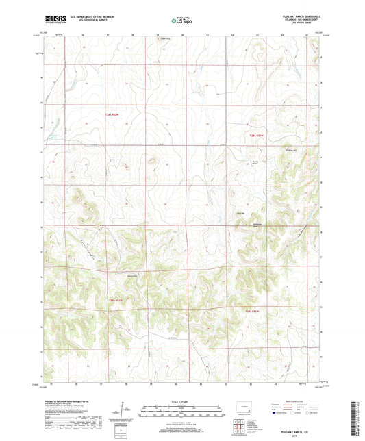 Plug Hat Ranch Colorado US Topo Map Image