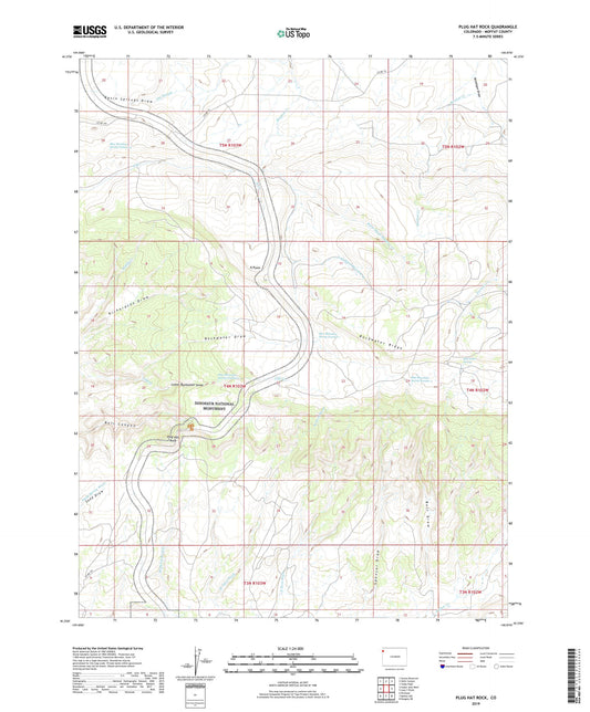 Plug Hat Rock Colorado US Topo Map Image