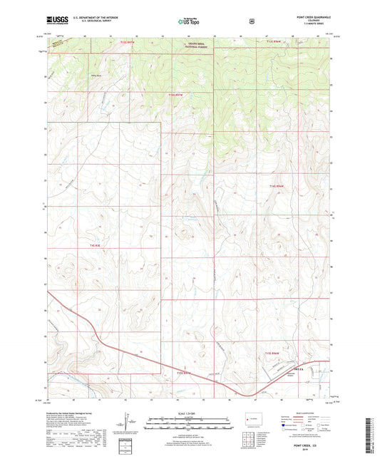 Point Creek Colorado US Topo Map Image