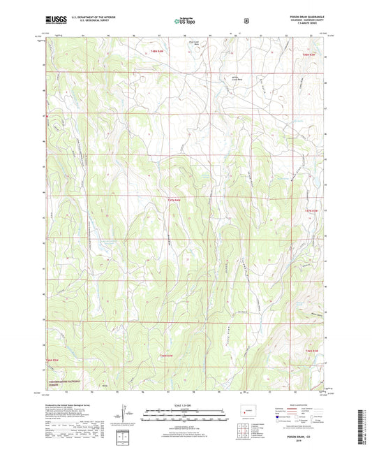 Poison Draw Colorado US Topo Map Image