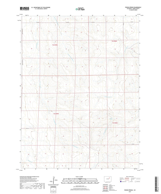 Poison Springs Colorado US Topo Map Image
