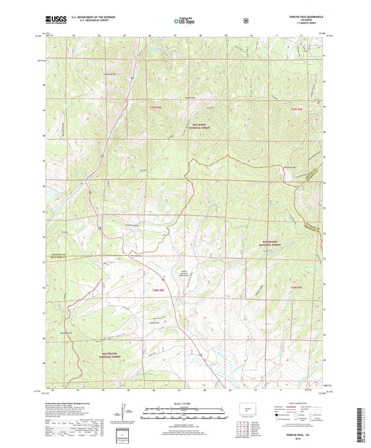 Poncha Pass Colorado US Topo Map Image