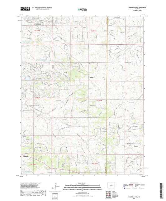 Ponderosa Park Colorado US Topo Map Image
