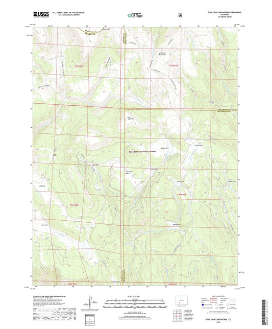 Pool Table Mountain Colorado US Topo Map Image
