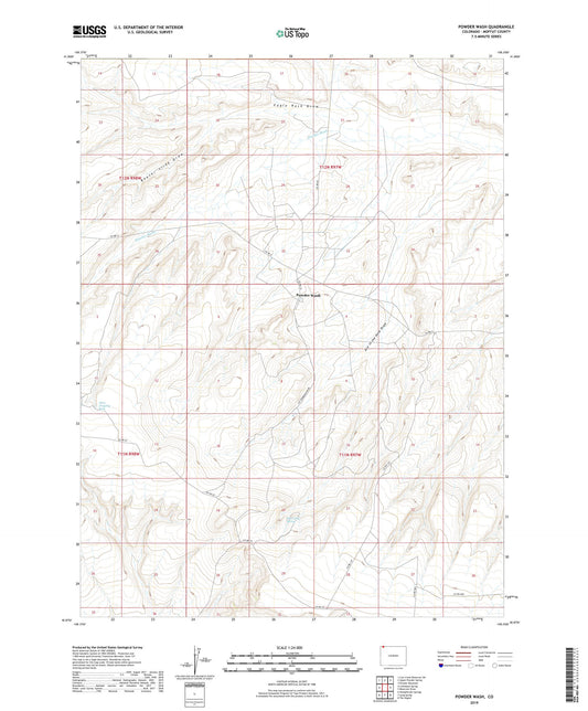Powder Wash Colorado US Topo Map Image