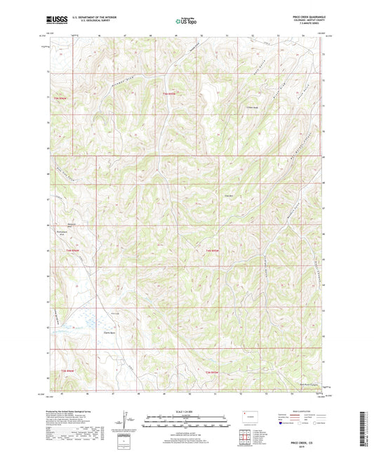 Price Creek Colorado US Topo Map Image