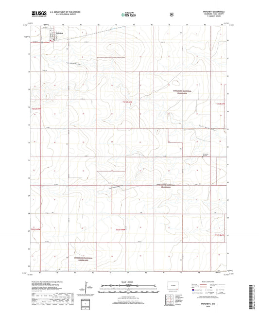 Pritchett Colorado US Topo Map Image