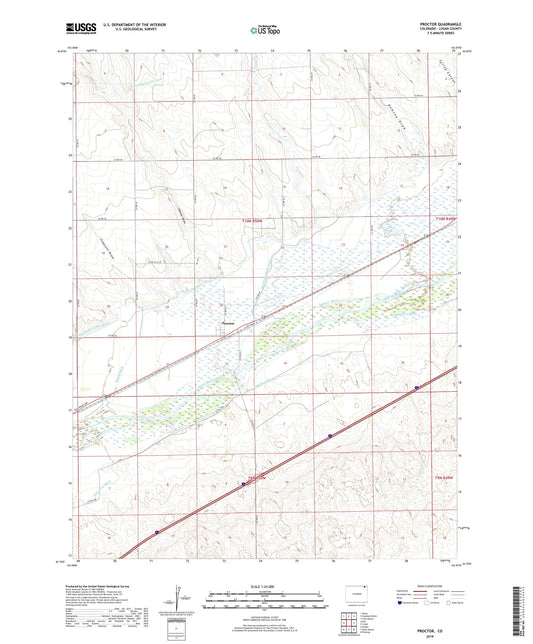 Proctor Colorado US Topo Map Image